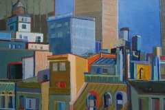 Magali MOURET - Toits de New York – 60 x 80 cm Huile sur toile