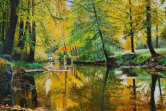 Jean-Jacques CURT - Reflets d'automne 20 F73x60 Acrylique