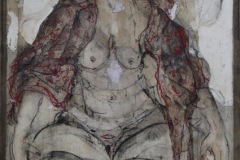 Rini FERHI - Sa majesté la Femme – 80 x 120cm Dessin au fusain