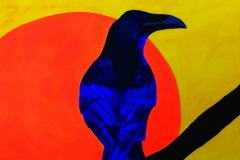 Muriel MONSERISIER - Corbeau – 54 X 65 cm Acrylique sur toile